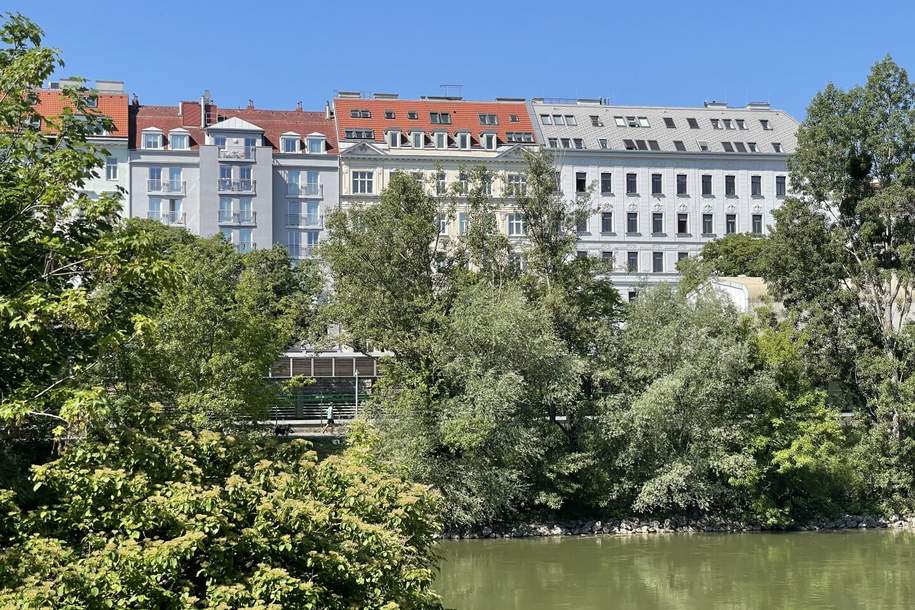 DIREKT am DONAUKANAL + FREIER BLICK + SCHÖNER ALTBAU + nahe Servitenviertel!, Wohnung-kauf, 470.000,€, 1090 Wien 9., Alsergrund