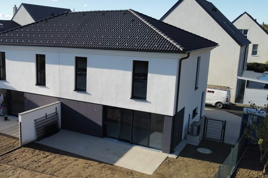 Energieeffiziente Doppelhaushälfte inkl. Photovoltaikanlage und Luftwärmepumpe – Haus links, Haus-kauf, 499.000,€, 2442 Baden