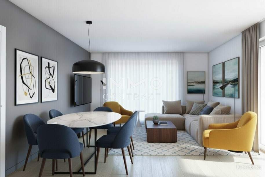 Aspern-Living- 3-Zi-Wohnung mit Garten, Terrasse &amp; Tiefgarage in 1220 Wien, U-Bahn-Nähe!, Wohnung-kauf, 239.500,€, 1220 Wien 22., Donaustadt