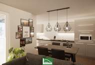 Moderne 2-Zimmer-Wohnung mit Terrasse auf Eigengrund – Erstbezug, Fußbodenheizung. - WOHNTRAUM