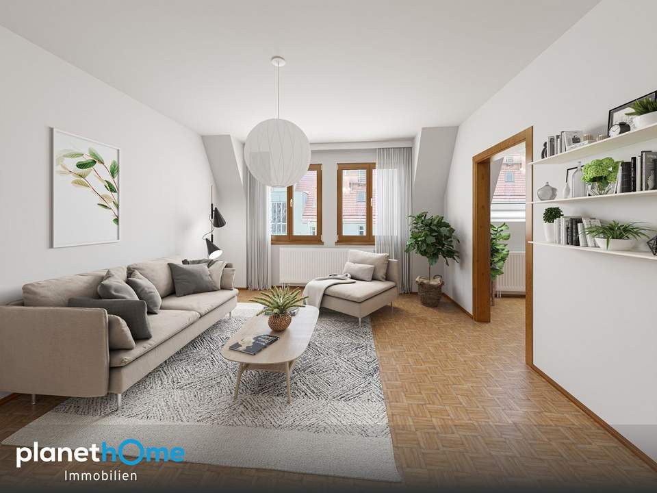 Sonnige 3-Zimmer-Dachgeschosswohnung in ruhiger Döblinger Lage