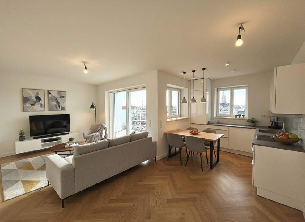 3-Zimmer DG mit TERRASSE + TRAUMBLICK Nähe Donaukanal, 1030!