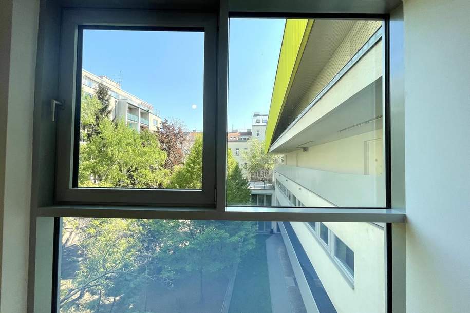 Ruhige Neubauwohnung im Architektenhaus + Blick ins Grüne // Ab Dezember!!, Wohnung-miete, 1.021,37,€, 1070 Wien 7., Neubau