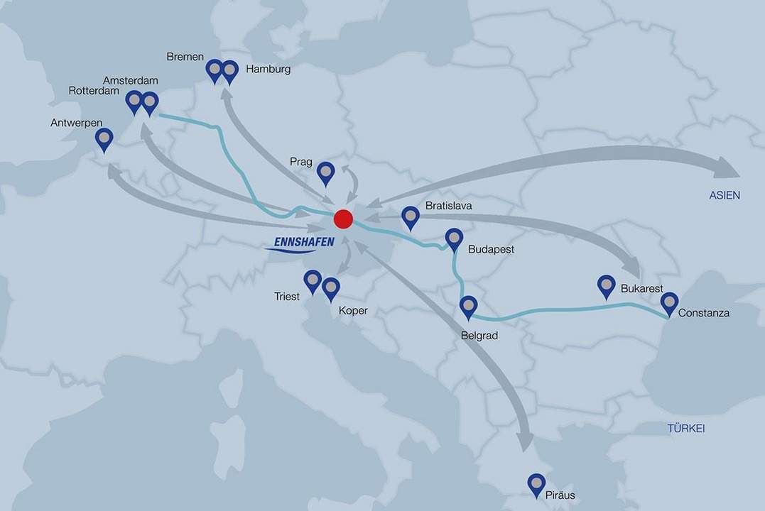11.000m² BB-Grund- Halle im Hafen Enns - Ennsdorf
