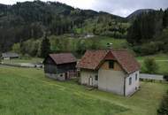 Haus mit Stall, Wiese und Wald in Etmißl