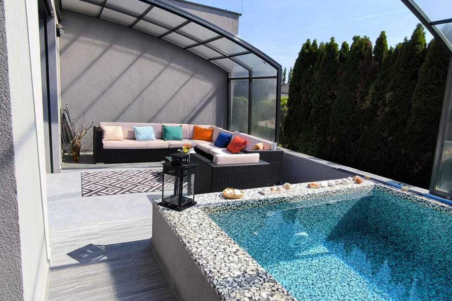 1A Traumhaus 250m² Wohnnutzfläche, 4 Zimmer, Innenpool, Garage, Garten, Haus-kauf, 597.000,€, 2424 Neusiedl am See