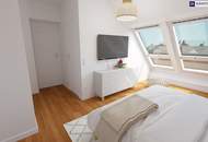 Preisreduktion! Exklusives Familienparadies über den Dächern – Stilvolle 4-Zimmer-Dachgeschosswohnung mit zwei Terrassen + moderner Luftwärmepumpe + Klimaanlage