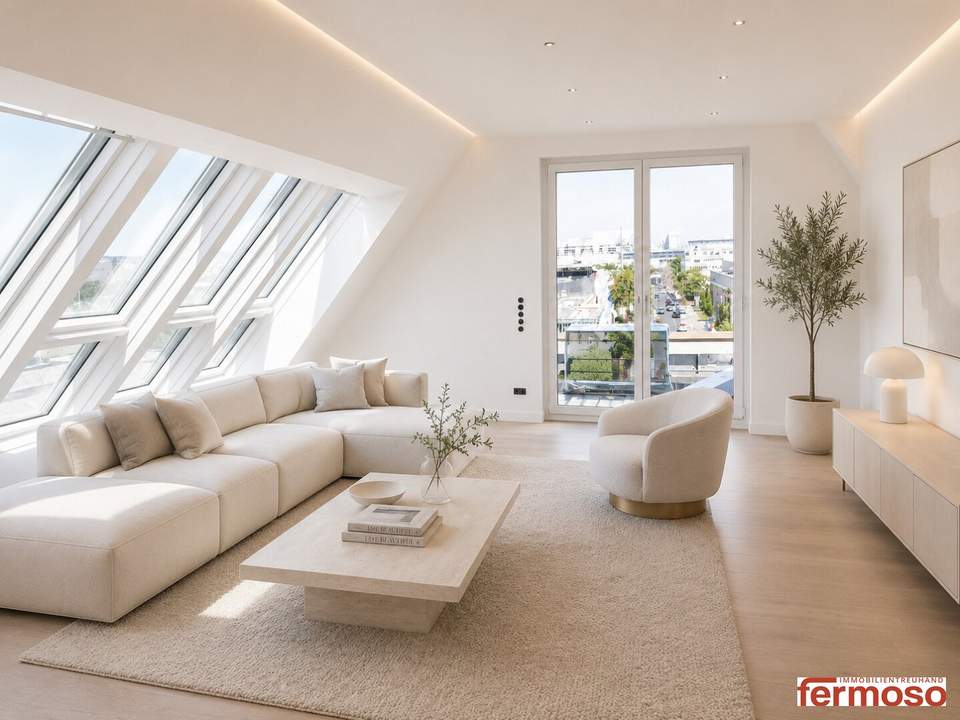 DACHGESCHOSS-TRAUM MIT GROSSER TERRASSE – 3 ZIMMER | 104,53 m² | DONAUNÄHE