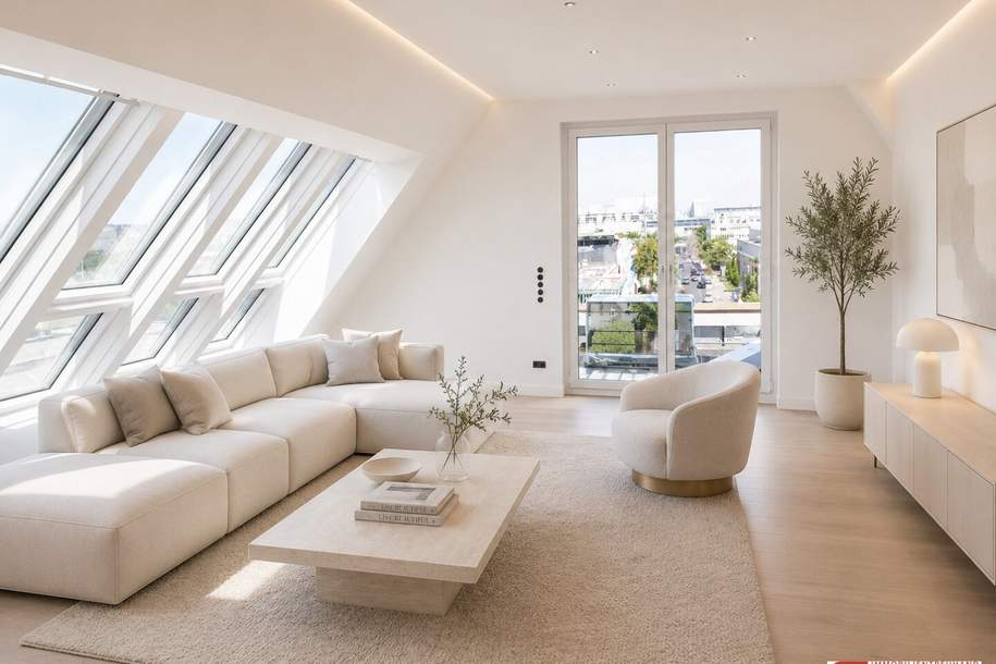 DACHGESCHOSS-TRAUM MIT GROSSER TERRASSE – 3 ZIMMER | 104,53 m² | DONAUNÄHE, Wohnung-kauf, 889.000,€, 1210 Wien 21., Floridsdorf