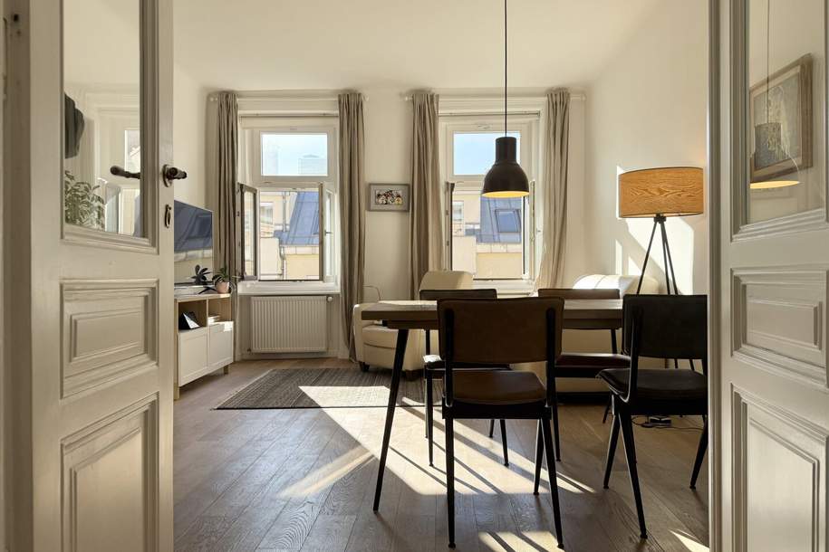 Altbau-Traum in hochwertig kernsaniertem Gebäude I Eleganz trifft auf Moderne I Nähe Zieglergasse U3 &amp; Mariahilferstraße I 3. Liftstock, Wohnung-kauf, 499.000,€, 1070 Wien 7., Neubau
