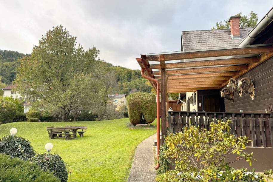 Einfamilienhaus mit großem Grundstück, Doppelgarage und Carport – sonnige Ruhelage in Frohnleiten, Haus-kauf, 499.000,€, 8130 Graz-Umgebung