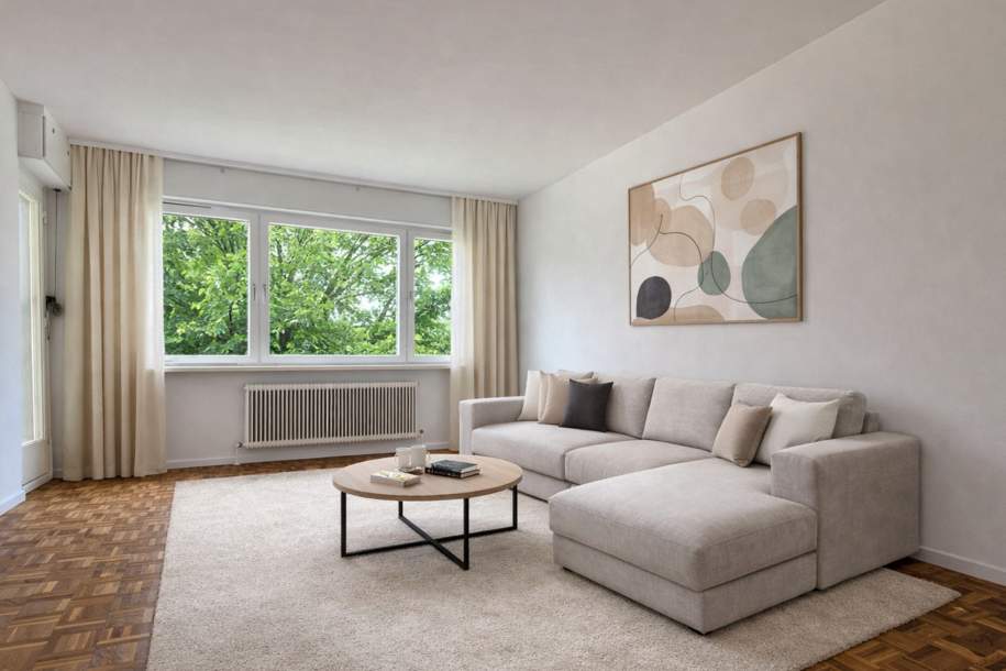 RENOVIERTE WOHNUNG MIT LOGGIA UND PARKPLATZ IN HERRLICHER WALDRAND-RUHELAGE, Wohnung-kauf, 265.000,€, 1140 Wien 14., Penzing