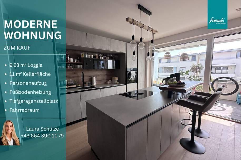 Moderne 3-Zimmer Wohnung mit Loggia und Tiefgaragenstellplatz!, Wohnung-kauf, 449.000,€, 2351 Mödling