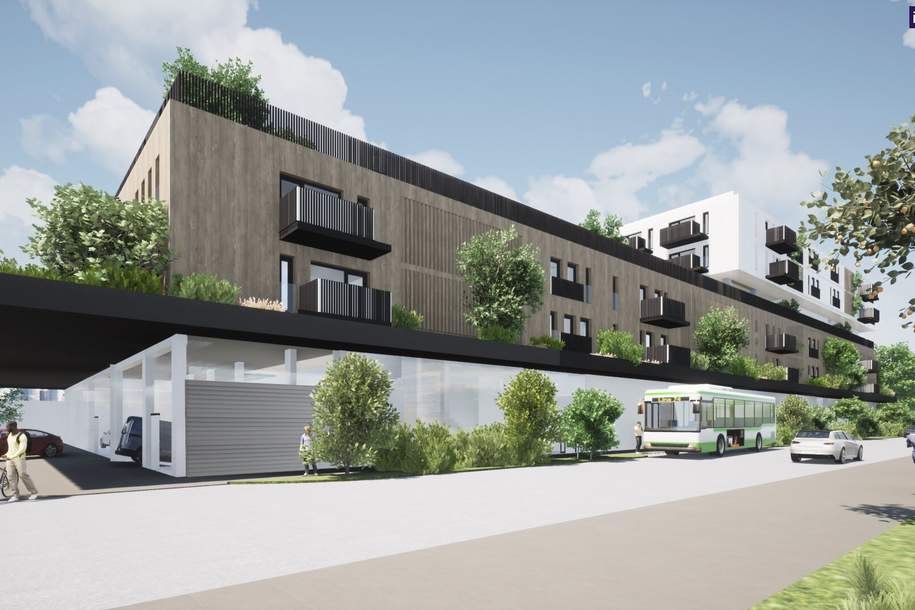 Repräsentatives Geschäftslokal mit 1.265 m² im Neubauprojekt – Top-Sichtlage in Graz-Wetzelsdorf, ideal für Nahversorger und Einzelhandel!, Gewerbeobjekt-miete, 8053 Graz(Stadt)