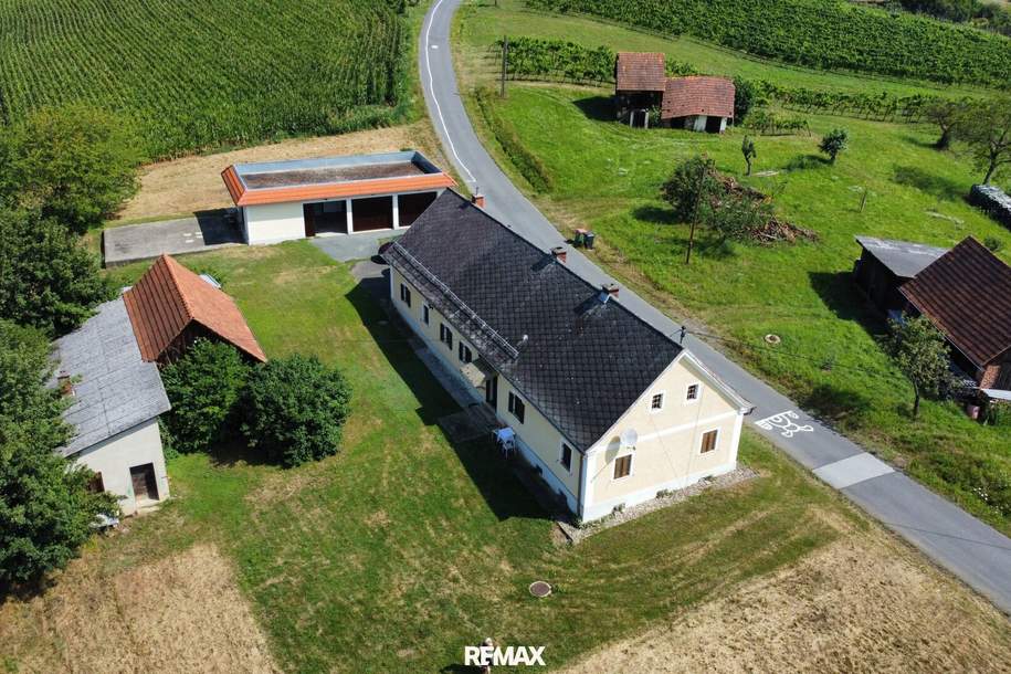 Lage, Lage, Lage – Rückzugsort im Grünen: Landhaus mit rund 8.000 m² Grundstück nahe Tieschen, Haus-kauf, 269.000,€, 8355 Südoststeiermark