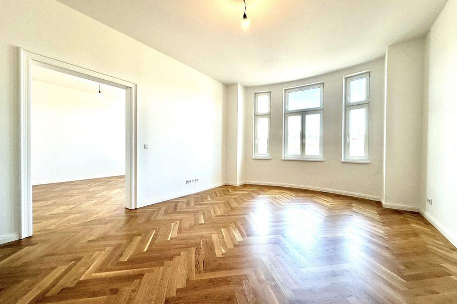 SANIERTE ALTBAUPERLE MIT BALKON I Belvedere &amp; Schweizergarten Nähe I Barrierefreier Zugang mit Lift I Fischgrätparkett &amp; Fußbodenheizung I perfekte öffentliche Anbindung, Wohnung-kauf, 799.000,€, 1030 Wien 3., Landstraße