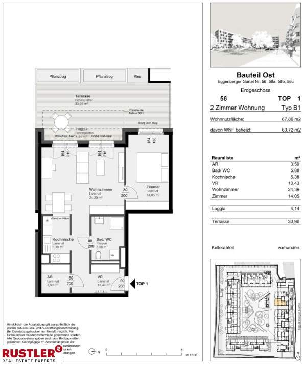 Bis zu 3 Monate MIETFREI! Große sonnige Terrasse inklusive!