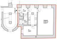 Wunderschön sanierte Altbauwohnung am Getreidemarkt | 1-Zimmer + Kabinett | getrennte Küche