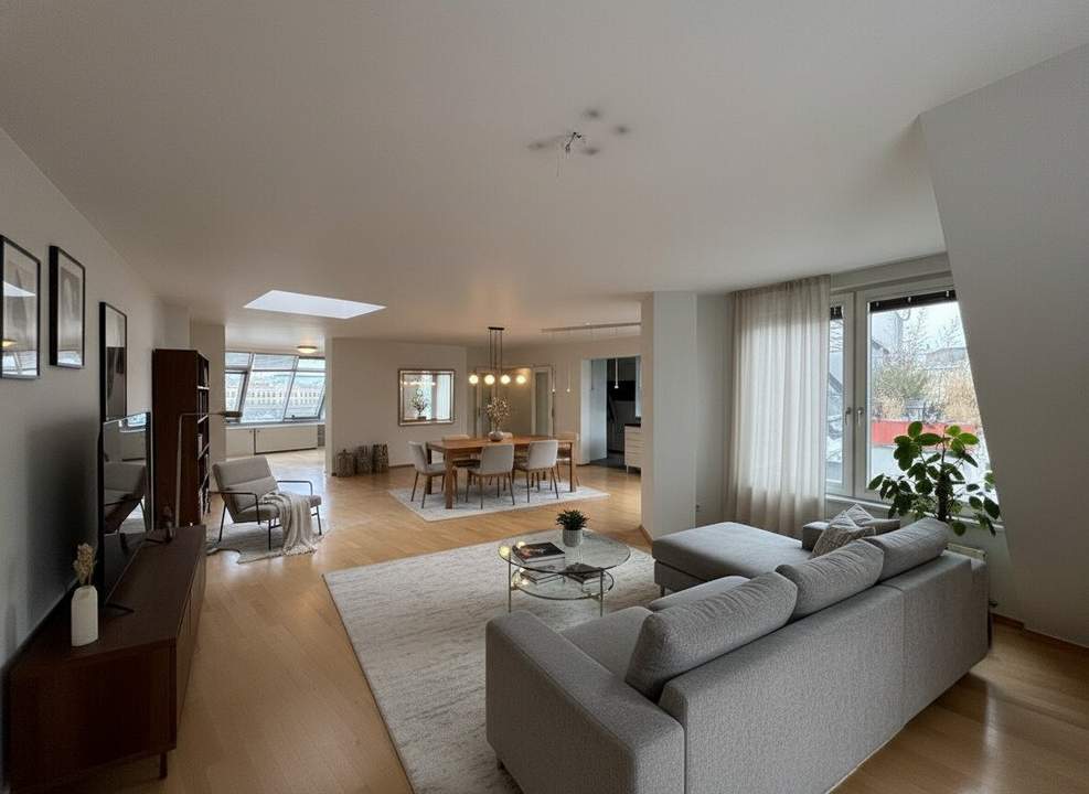 Tolles 4-Zimmer DG mit 2 Terrassen und schönem Blick - alles auf einer Ebene - in Toplage, 1040!