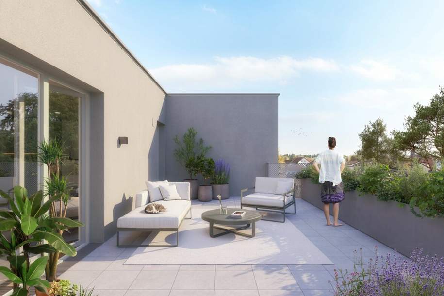 Provisionsfrei! helle und großzügige 4 Zi DG Wohnung mit großer Terrasse_Top 26_EDMUND - Wohnen in Strebersdorf!, Wohnung-kauf, 749.500,€, 1210 Wien 22., Donaustadt