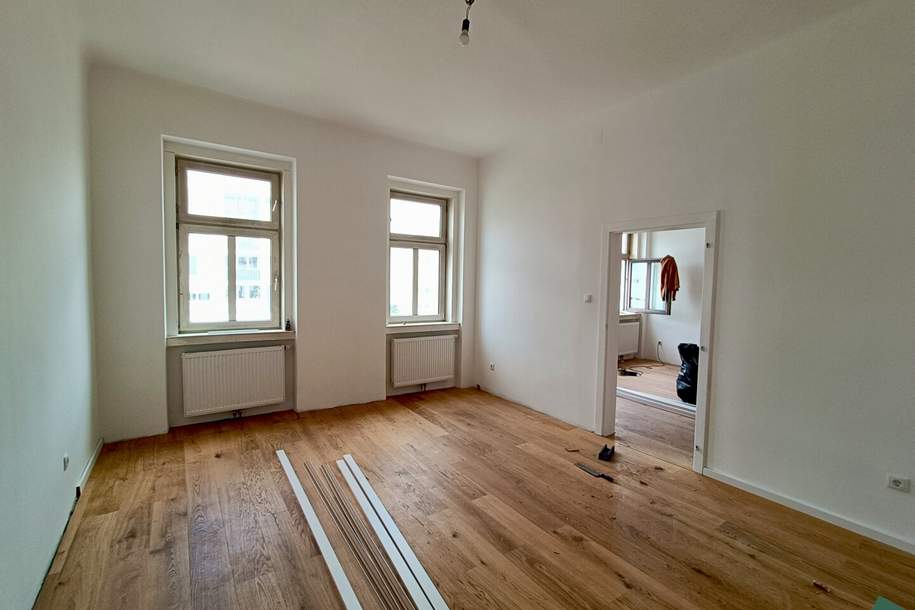 Erstbezug nach Sanierung: Helle 2,5-Zimmer-Altbau-Wohnung mit Balkonmöglichkeit, Wohnung-kauf, 329.000,€, 1150 Wien 15., Rudolfsheim-Fünfhaus