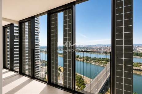 40. Etage - DC2 Tower: 2 Loggien 37m2 - Von Sonnenaufgang bis zur Sonnenuntergang, Wohnung-miete, 3.200,00,€, 1220 Wien 22., Donaustadt