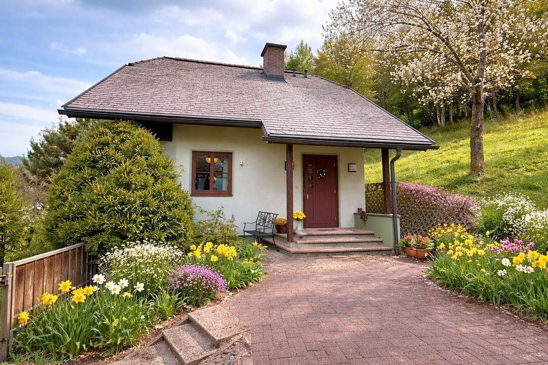 Feistritz im Rosental - idyllisches Häuschen für Singles oder Paare mit Nebengebäuden