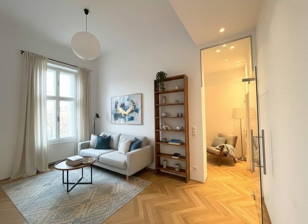 1010! Wunderschöne 2-Zimmer Altbauwohnung mit tollem Ausblick am Schottenring!