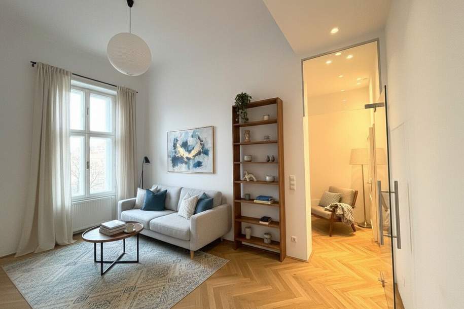 1010! Wunderschöne 2-Zimmer Altbauwohnung mit tollem Ausblick am Schottenring!, Wohnung-miete, 1.432,76,€, 1010 Wien 1., Innere Stadt