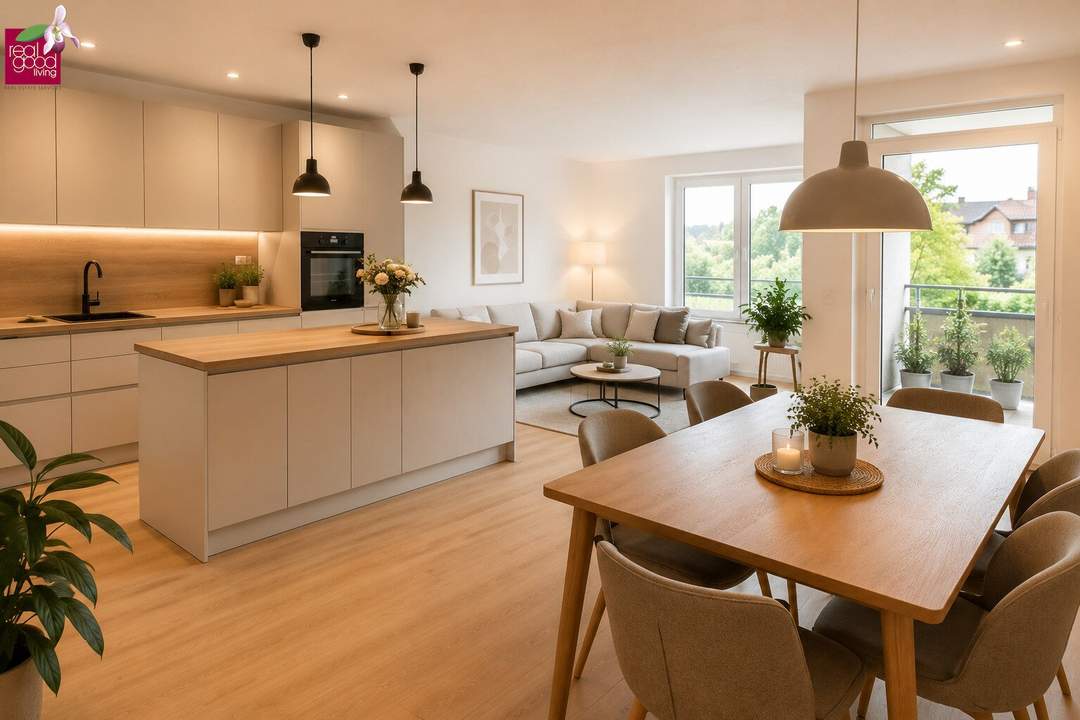 FAMILIENWOHNUNG MIT XXL-FREIFLÄCHEN IN BESTER AUSSICHTSLAGE |+ 4 ZIMMER + TERRASSE, BALKONE &amp; EIGENER GARTEN