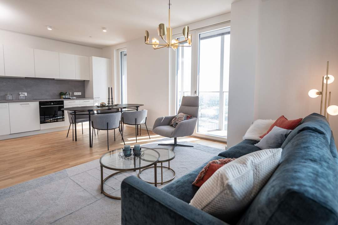 3-Zimmer-Traum | 27. OG, Balkon, ERSTBEZUG, Pool, Fitness | VIENNA TWENTYTWO ab April 26