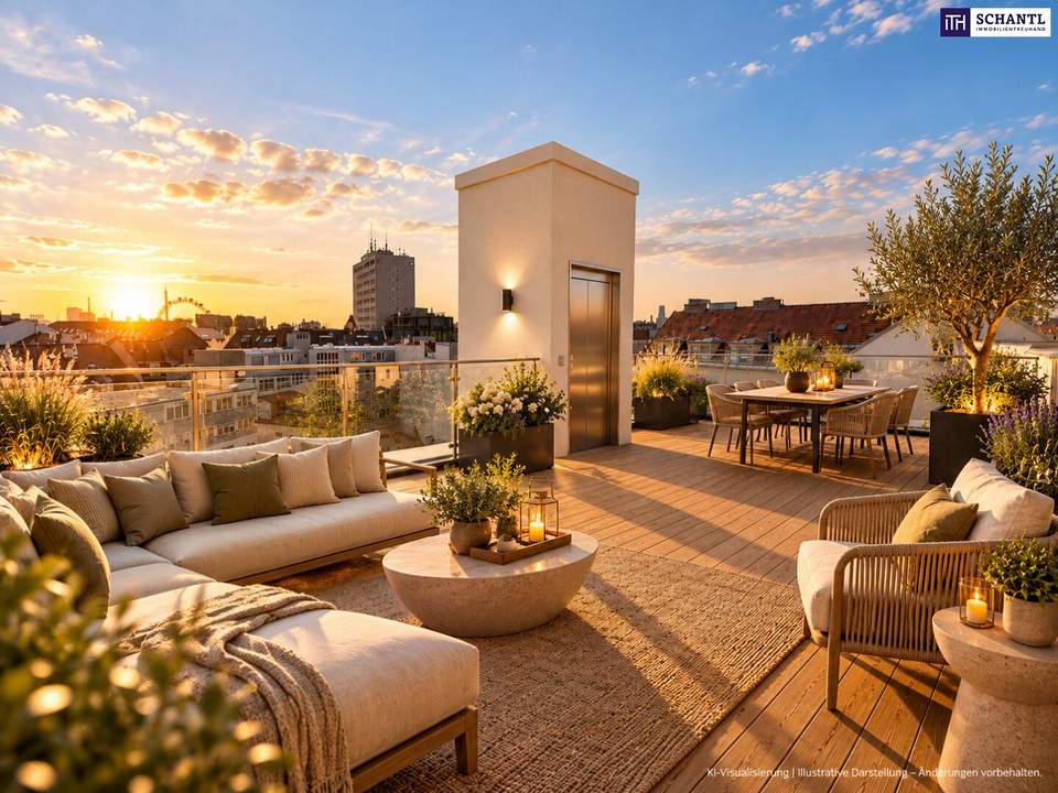 ++ 8 ZIMMER-PENTHOUSE ++ Eine Rarität in Wien + private Liftfahrt auf die Dachterrasse