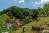 Wachauromantik: Landhaus mit terrassenförmigem Grundstück – Donaublick vom oberen Grundstücksbereich