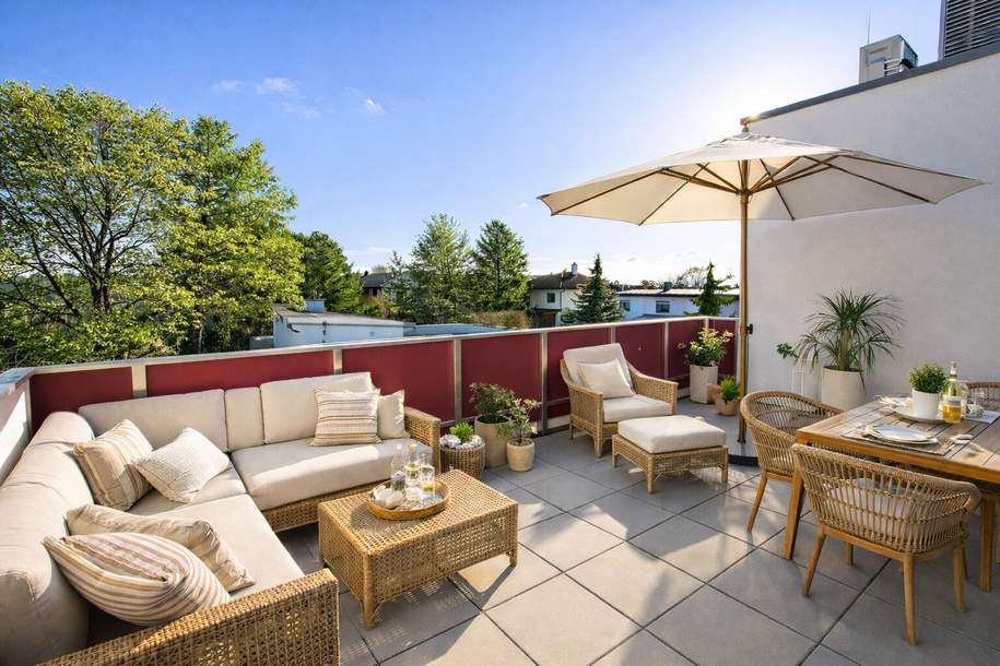 Reihenhaus mit viel Platz in Grünruhelage mit City-Nähe | 5 Zimmer | provisionsfrei, direkt vom Bauträger!, Haus-kauf, 898.700,€, 1220 Wien 22., Donaustadt