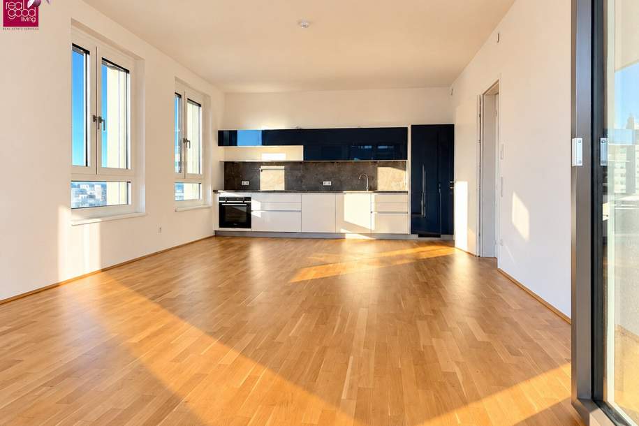 Familienwohnung mit Weitblick | 4 Zimmer, 20 m² Loggia, Spielplatz, Sauna &amp; Outdoorküche, Wohnung-miete, 2.390,00,€, 1030 Wien 3., Landstraße