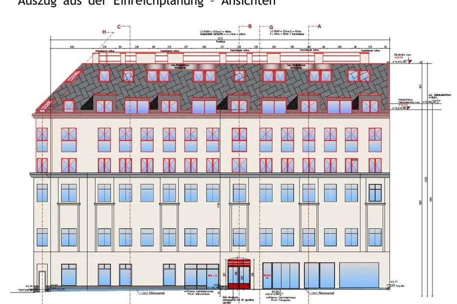 Aufstockung und Dachgeschoß-Ausbau nahe Goldschlaggasse, Gewerbeobjekt-kauf, 2.200.000,€, 1150 Wien 15., Rudolfsheim-Fünfhaus