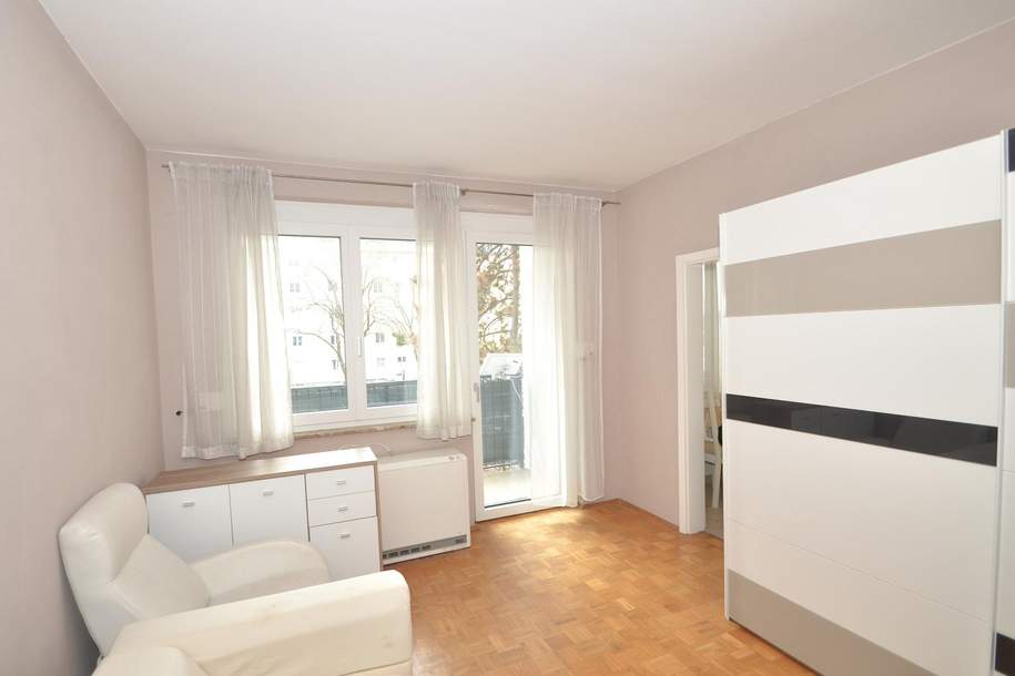 1,5-Zimmer-Wohnung NUR 300 m von der TU Inffeld, inkl. Parkplatz und Loggia!, Wohnung-miete, 550,00,€, 8042 Graz(Stadt)