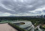 Grünblick über den Prater! Hypermoderes 2 Zimmer Terrassen-Appartment mit traumhafter Aussicht!