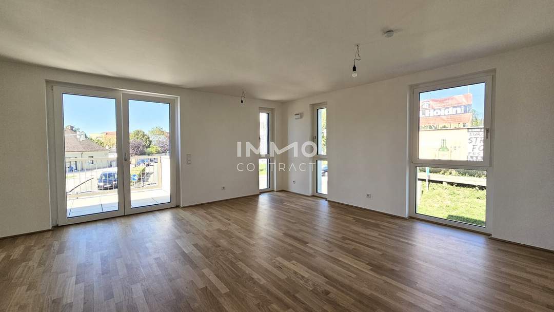 Zentral - modern - hell: Perfekte 2-Zimmer-Wohnung mit Balkon im Erstbezug in grüner Anlage