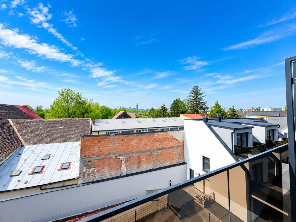 DG-Traum mit Dachterrasse - bis 2028 vermietet! maßgeschneiderte Küche! elektrische Rollos! Klimaanlage! Garage! Nähe U2!