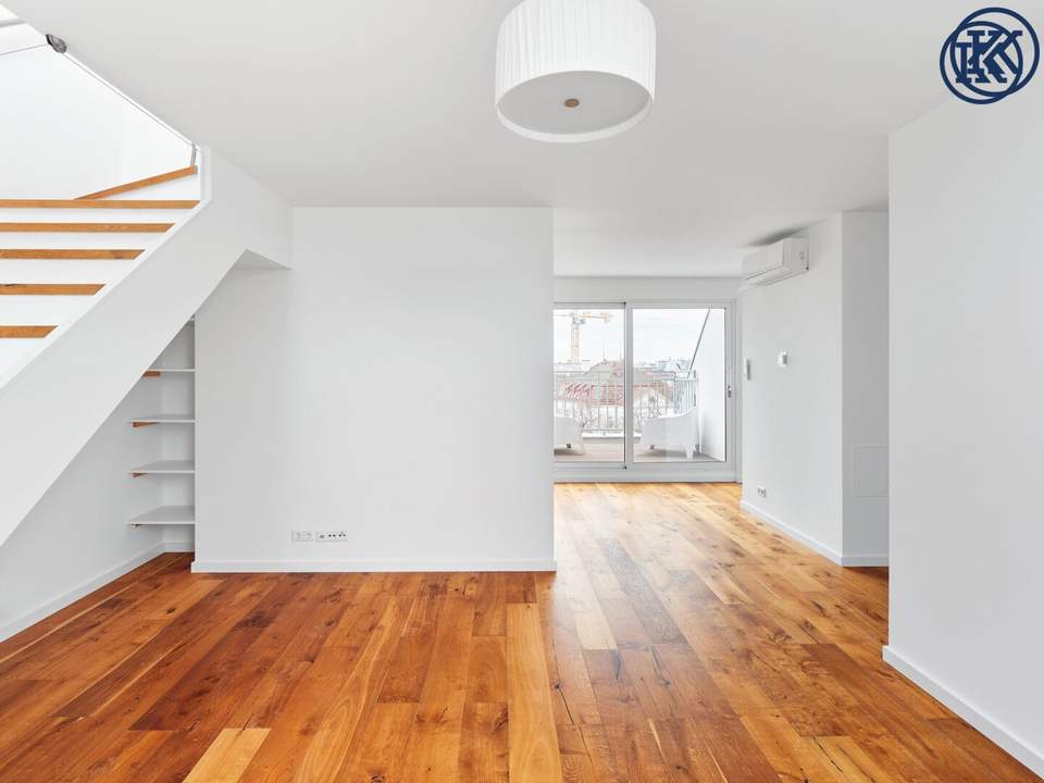Luxus-Dachgeschosswohnung mit Galerie und zwei Terrassen in bester Lage des 9. Bezirks
