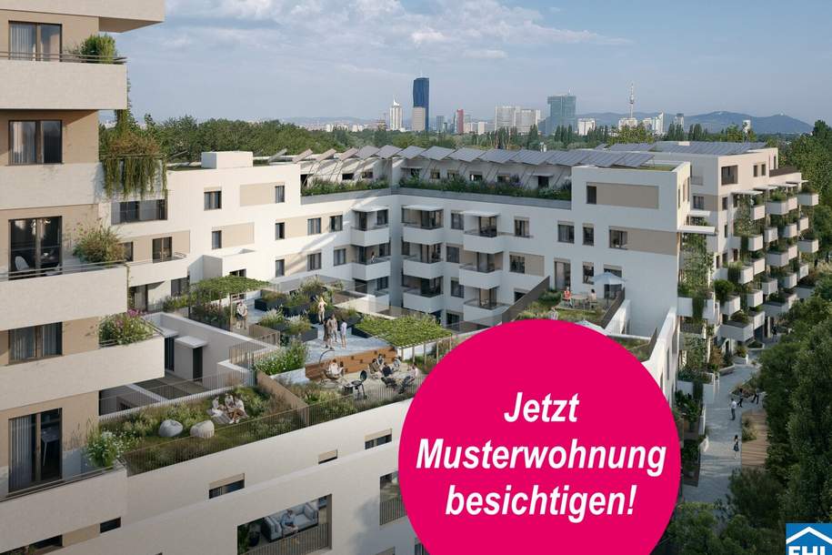 Durchdachter Grundriss | 1 Zimmer | Neubau, Wohnung-miete, 910,01,€, 1220 Wien 22., Donaustadt