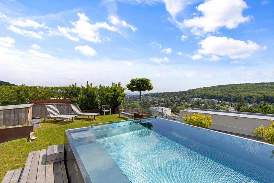 ON TOP OF VIENNA - Penthouse mit Infinity-Pool und Blick über ganz Wien!, Wohnung-kauf, 4.489.380,€, 1190 Wien 19., Döbling