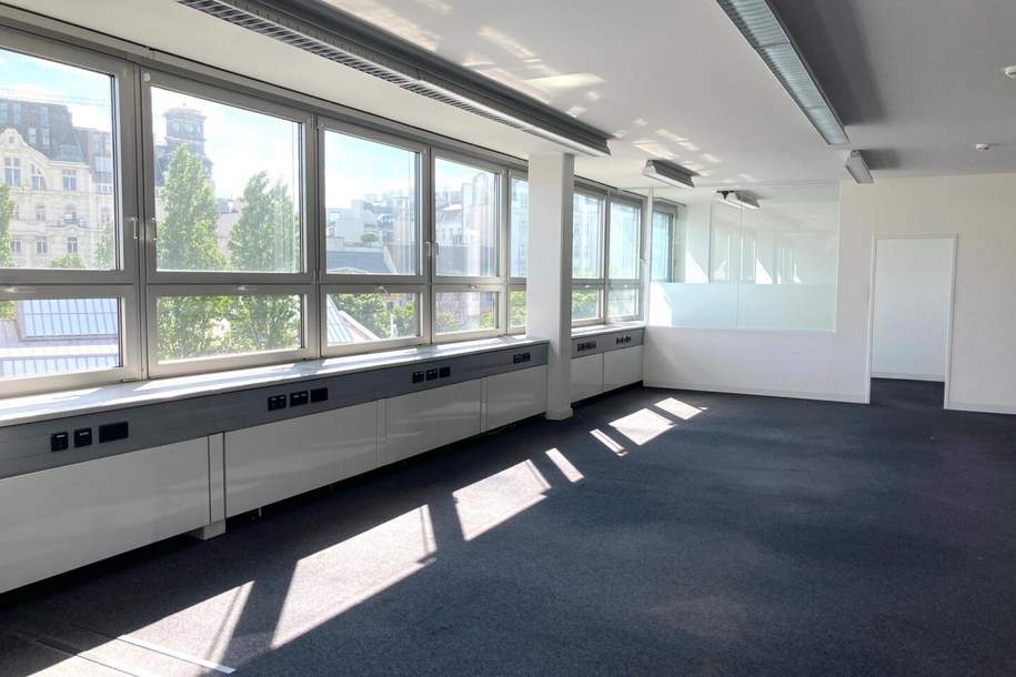 1010! Tolle Bürofläche in modernem Bürohaus mit phantastischem Blick!, Gewerbeobjekt-miete, 35.035,00,€, 1010 Wien 1., Innere Stadt