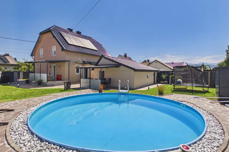 EINZIEHEN UND WOHLFÜHLEN – kernsaniertes Einfamilienhaus mit Poolanlage, Wärmepumpe + Photovoltaik, Haus-kauf, 689.000,€, 9020 Klagenfurt(Stadt)