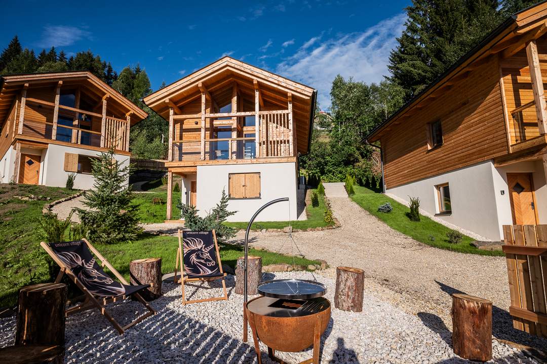 Idyllisches Almhüttendorf mit drei modernen Chalets – Freizeitwohnsitzwidmung!