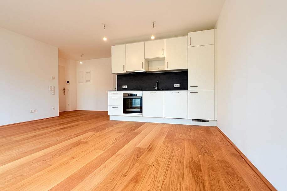 Balkon und nachhaltiges Wohnen in Essling, in deckengekühlter Ruhelage (weitere 2 Zimmer mit Balkon frei), Wohnung-miete, 950,69,€, 1220 Wien 22., Donaustadt