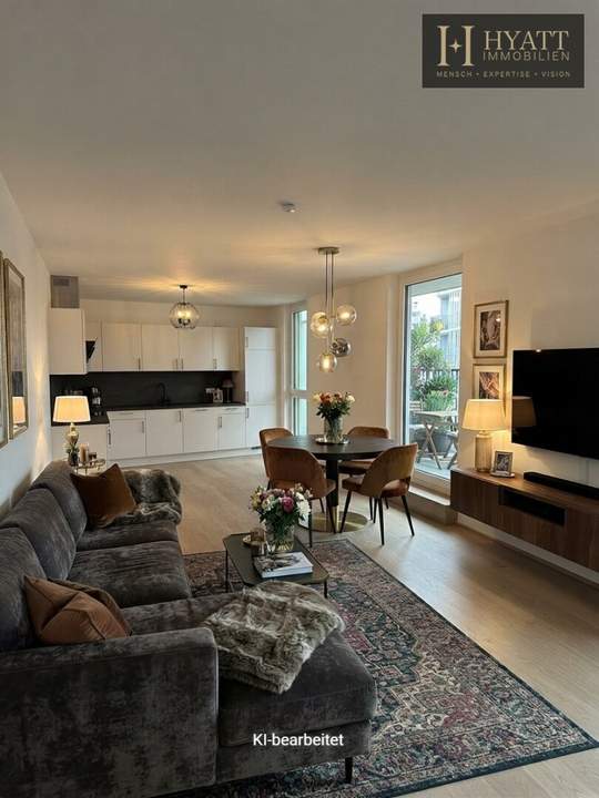 Lichtdurchflutete 3-Zimmer-Wohnung mit zwei Terrassen | nähe U1