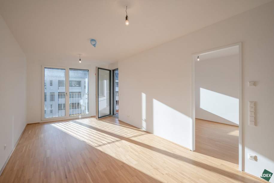 Hofruhelage: Moderne 2-Zimmer Wohnung mit Loggia nahe Donau, Wohnung-miete, 999,00,€, 1200 Wien 20., Brigittenau