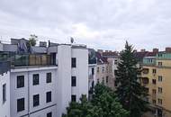 ROLLINGERGASSE, DACHGESCHOSS, 106 m2 Maisonette mit 30 m2 Terrasse, Wohnküche, 2 Zimmer, Wannenbad, Parketten, WG-geeignet